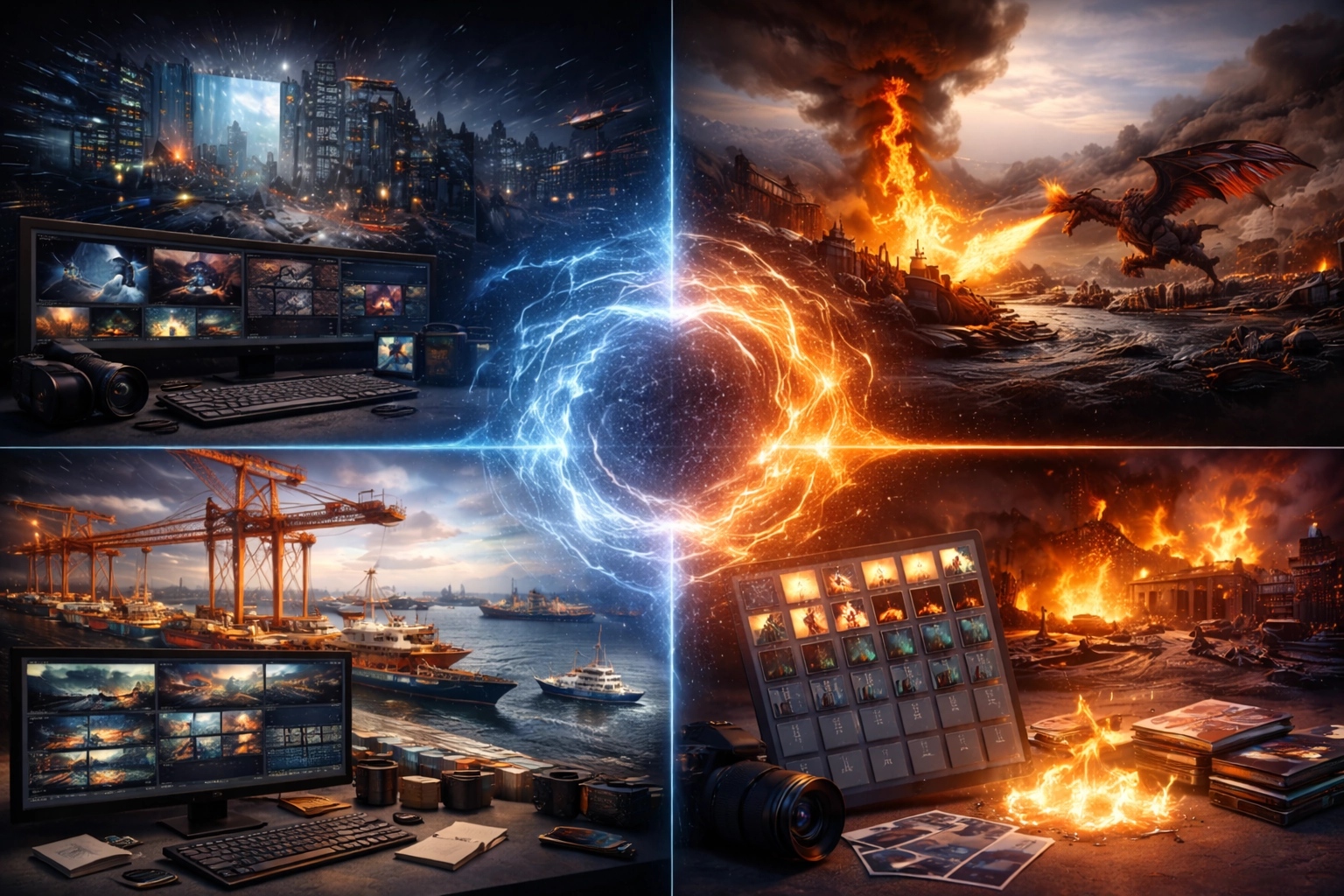 GauravGo Games VFX product showcase – hero render of packaged assets