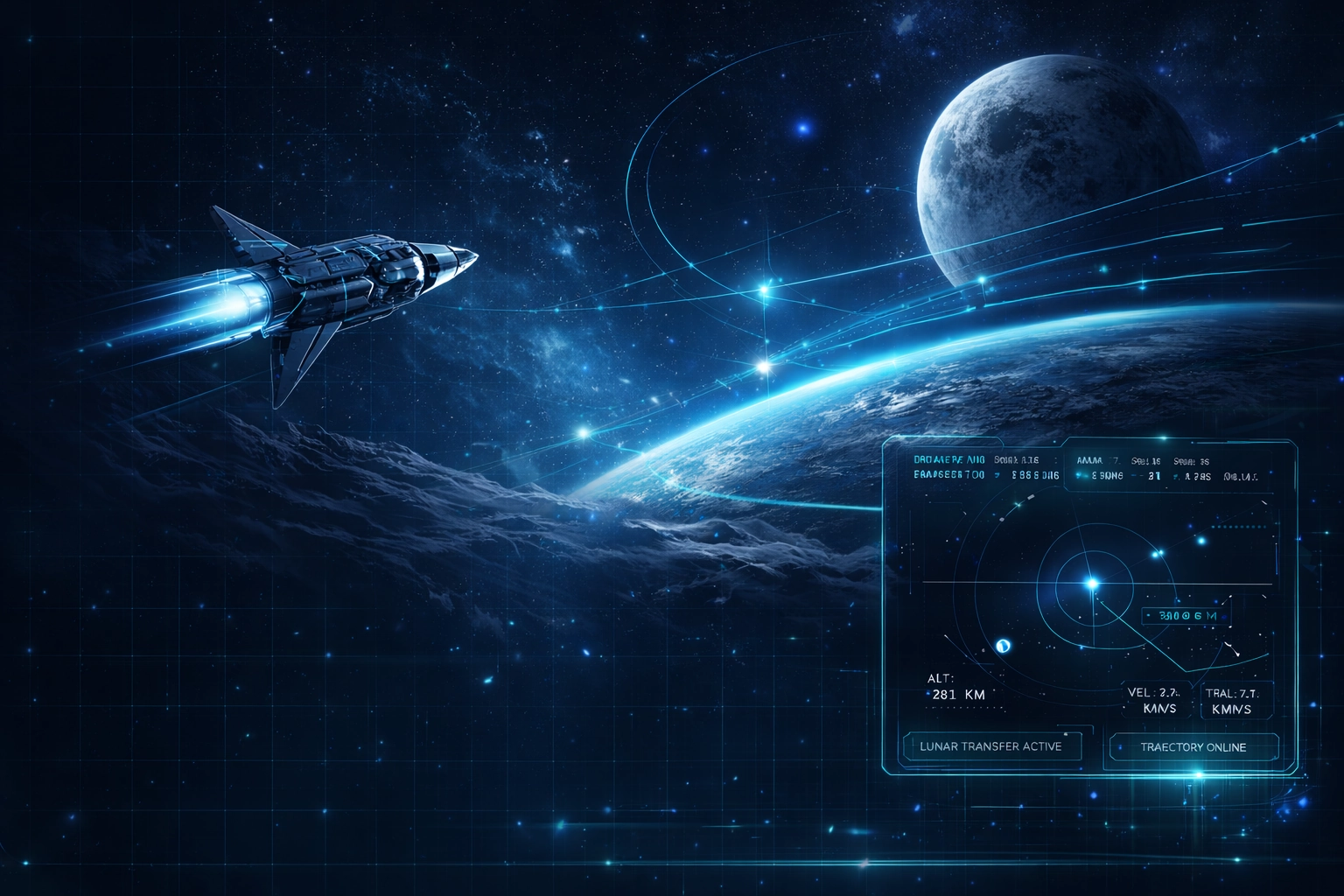 Space System Simulator – orbital transfers, lunar missions and trajectories