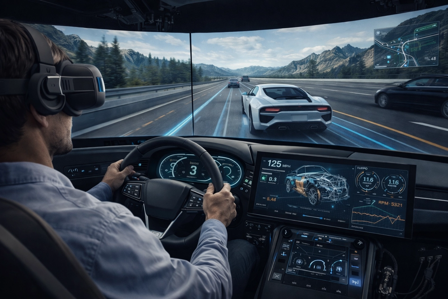 High-fidelity automotive VR simulator for driver training and ADAS development